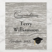 Rustieke Westerne Schuur Board Graduation party Wijn Etiket (Enkel label)