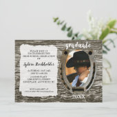 Rustieke Westerne stijl Afstuderen Uitnodigen met Kaart (Staand voorkant)