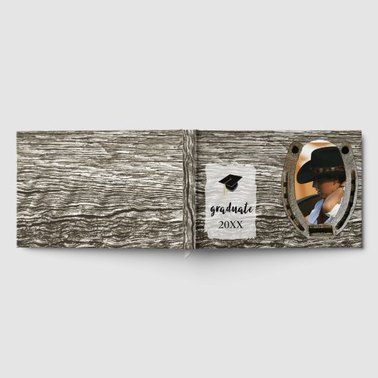 Rustieke Westerne stijl Graduation Party Guestbook Gastenboek (Volledig)