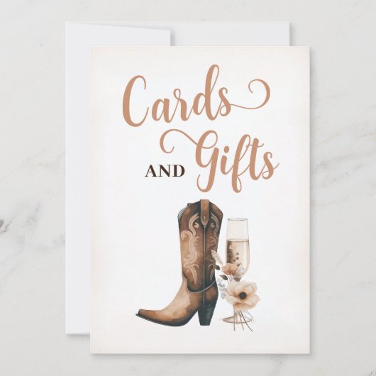 Rustieke Westerne Trouwkaarten & Geschenken Teken  Kaart (Voorkant)