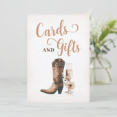 Rustieke Westerne Trouwkaarten & Geschenken Teken  Kaart (Staand voorkant)