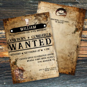 Rustieke Westerne verjaardagsuitnodiging Kaart