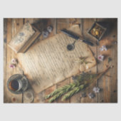 Rustieke Westerne wilde westen oude letter pen ste Tissuepapier (Voorkant)