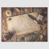 Rustieke Westerne wilde westen oude letter pen ste Tissuepapier (Voorkant)