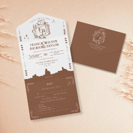 Rustieke Westerne woestijn cowboylaarzen schedel All In One Uitnodiging