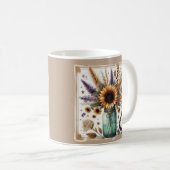 Rustieke Westerne Zonnebloem Mok Gift (Voorkant rechts)