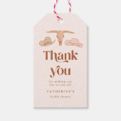 Rustieke Westerse Bruidsdouche Cadeaulabel (Voorkant)