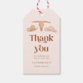 Rustieke Westerse Bruiloft Borrel Cadeaulabel (Voorkant)