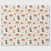 Rustieke Westerse Cowboy Cadeaupapier (Vlak)
