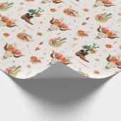 Rustieke Westerse Cowboy Cadeaupapier (Hoek)