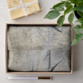 Rustieke Westerse Koeienschedel Zwarte Textuur Dec Tissuepapier (Geschenk)