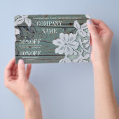 Rustieke Westerse Landelijke Witte Kant Teal Schuu Flyer (Hand)