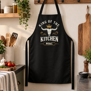 Rustieke Westerse Longhorn Schedel Aangepaste Naam Schort