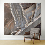 Rustieke Westerse Paard Foto Booth Achtergrond voo Wandkleed (In Situ (horizontaal))