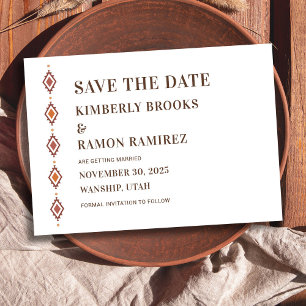Rustieke Westerse Save The Date Kaart