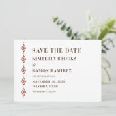 Rustieke Westerse Save The Date Kaart (Staand voorkant)