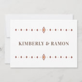 Rustieke Westerse Save The Date Kaart (Achterkant)