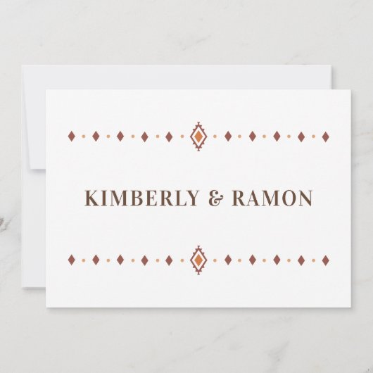 Rustieke Westerse Save The Date Kaart (Achterkant)