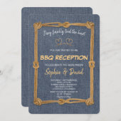 Rustieke Westerse Touw We Hebben De Knoop Aangetro Kaart (Voorkant / Achterkant)