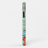 Rustieke Westerse Turquoise Hout Boho Bloemige Mon Case-Mate iPhone Case (Achterkant/rechts)