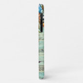 Rustieke Westerse Turquoise Hout Boho Bloemige Mon Case-Mate iPhone Case (Achterkant/links)