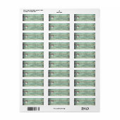 Rustieke Westerse Turquoise Houten Herten Schedel  Etiket (Full Sheet)