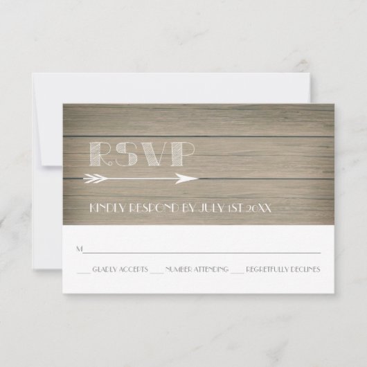 Rustieke Whimsy - RSVP-antwoordkaart. RSVP Kaartje (Voorkant)