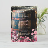 Rustieke Whiskey Barrel Brunch en Bubbly Kaart (Staand voorkant)