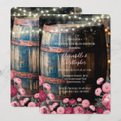 Rustieke Whiskey Barrel Wedding Couples Douche Kaart (Voorkant / Achterkant)
