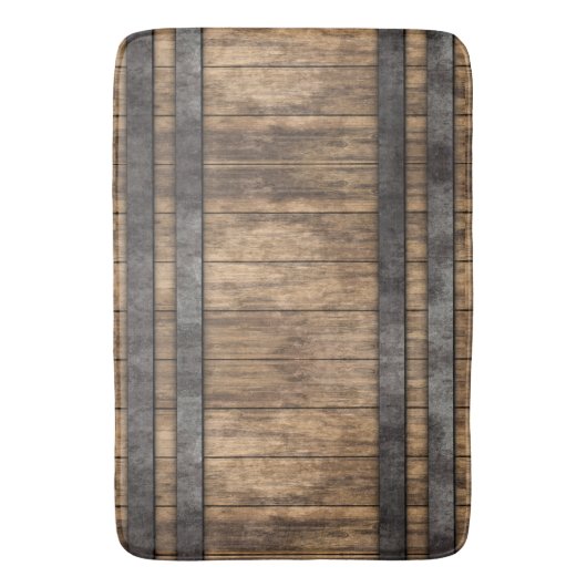 Rustieke Whiskey Keg Badmat (Voorkant Verticaal)