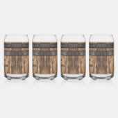 Rustieke Whiskey Keg gepersonaliseerd Blikvorm Glas (Achterkant)