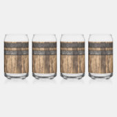 Rustieke Whiskey Keg gepersonaliseerd Blikvorm Glas (Rechts)