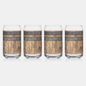 Rustieke Whiskey Keg gepersonaliseerd Blikvorm Glas (Voorkant)