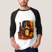 Rustieke Whiskey Vat Raglan T-Shirt – Oude Pub (Voorkant)