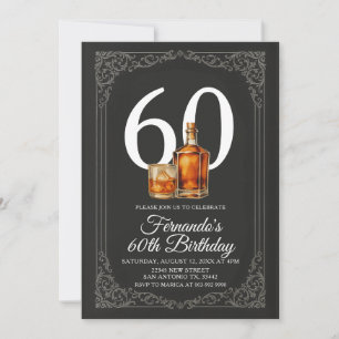 Rustieke Whiskey Zwart & Goud Elegante Verjaardag Kaart