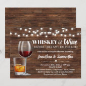Rustieke whisky en wijn voordat ik koppels douche kaart (Voorkant / Achterkant)