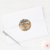 Rustieke Whisky Vat 50e Verjaardag Sticker (Envelop)