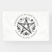 Rustieke Wicca heidense sieradenontwerper Spandoek (Horizontaal)