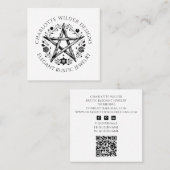 Rustieke Wiccan heidense sieraden ontwerper QR-cod Vierkante Visitekaartje (Voorkant / Achterkant)
