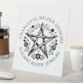 Rustieke Wiccan heidense sieraden ontwerper Reclamebord Met Voetstuk (Insitu)