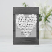 Rustieke Wijn Cork Hart Wijngaard Huwelijksuitnodi Kaart (Staand voorkant)