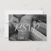 Rustieke Wijn Cork Wedding RSVP (Voorkant)