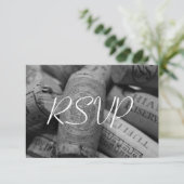 Rustieke Wijn Cork Wedding RSVP (Staand voorkant)