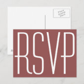 Rustieke wijn en witte RSVP Uitnodiging Briefkaart (Voorkant / Achterkant)