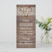 Rustieke wijn kurk menu (Staand voorkant)