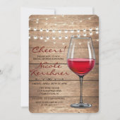 Rustieke wijn string verlichting bruids douche uit kaart (Voorkant)
