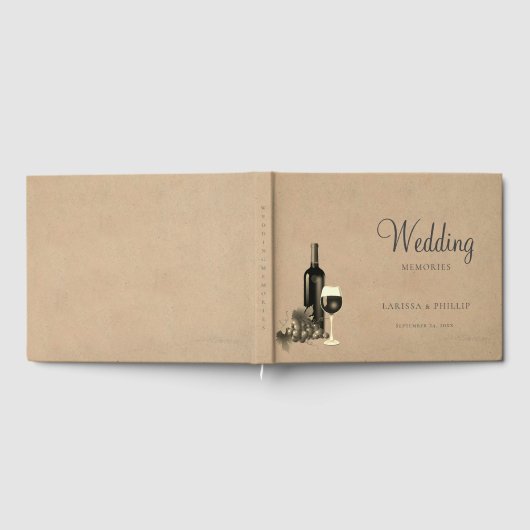 Rustieke wijn wijngaard bruiloft gastenboek (Volledig)
