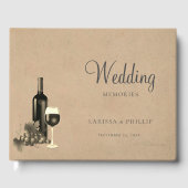 Rustieke wijn wijngaard bruiloft gastenboek (Voorkant)