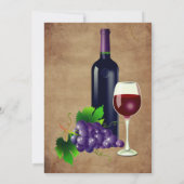 Rustieke wijn wijngaard bruiloft kaart (Achterkant)