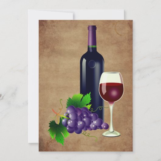 Rustieke wijn wijngaard bruiloft kaart (Achterkant)